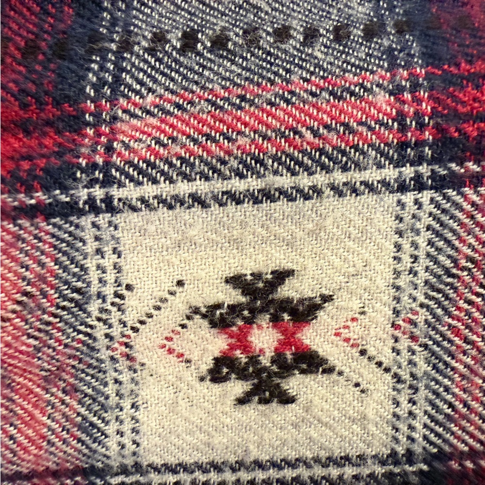 PAIGE Mable Shirt in Black Beaujolais Southwestern Plaid Flannel Size Small - Picture 6 of 13